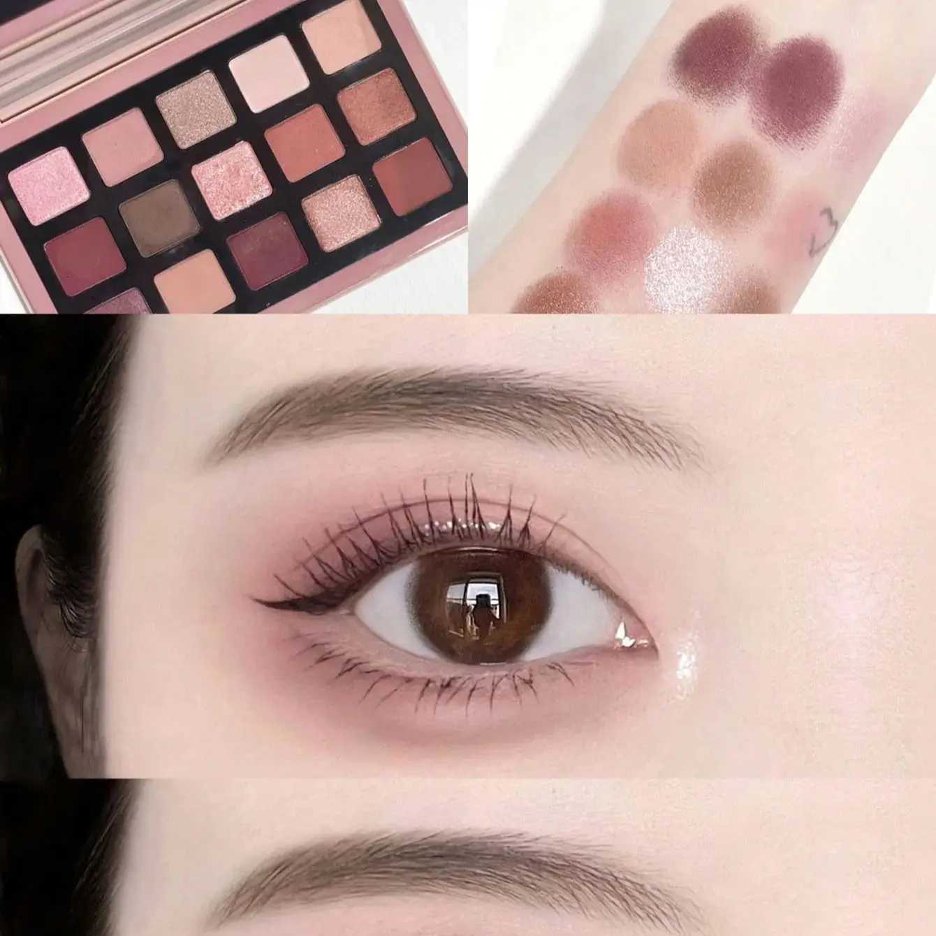 TINGPHE Vintage 15Color Bronzing Pan Cold Tone Cement Gray Eyeshadow Pan Student Affordable Earth Color Glitter Rose MakeupXJ251027