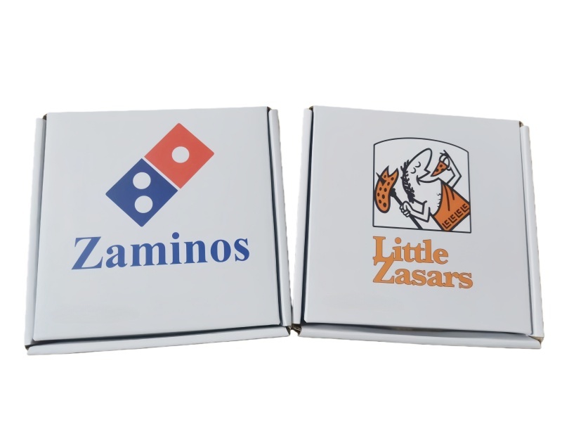 custom print pizza style box and bag wholesale holographic zipper pack baggies UV spot embossed printting boxes stickers