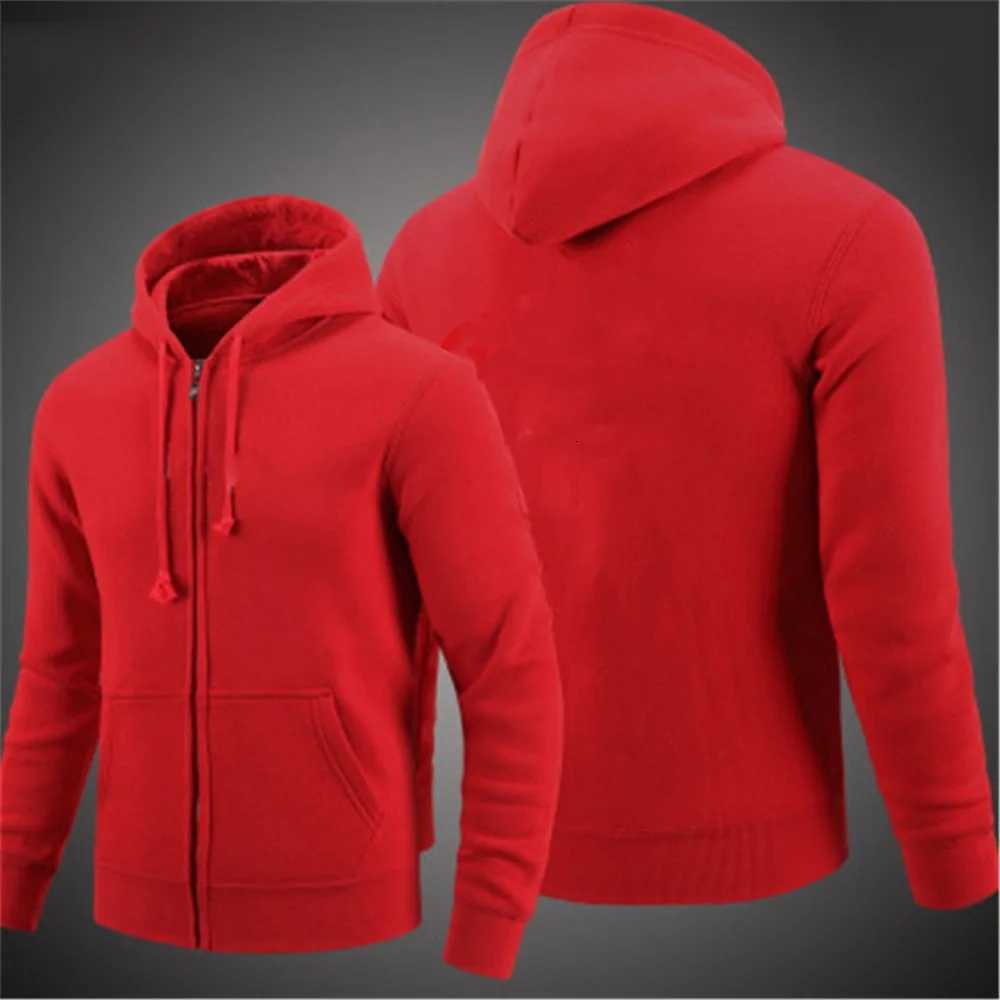 2025 New Hoodies Mens Long Sleeve Zipper Hoodie Autumn Winter Fashion Casual Loose Fit Sweatshirt Sportswear Male Clothing W251027
