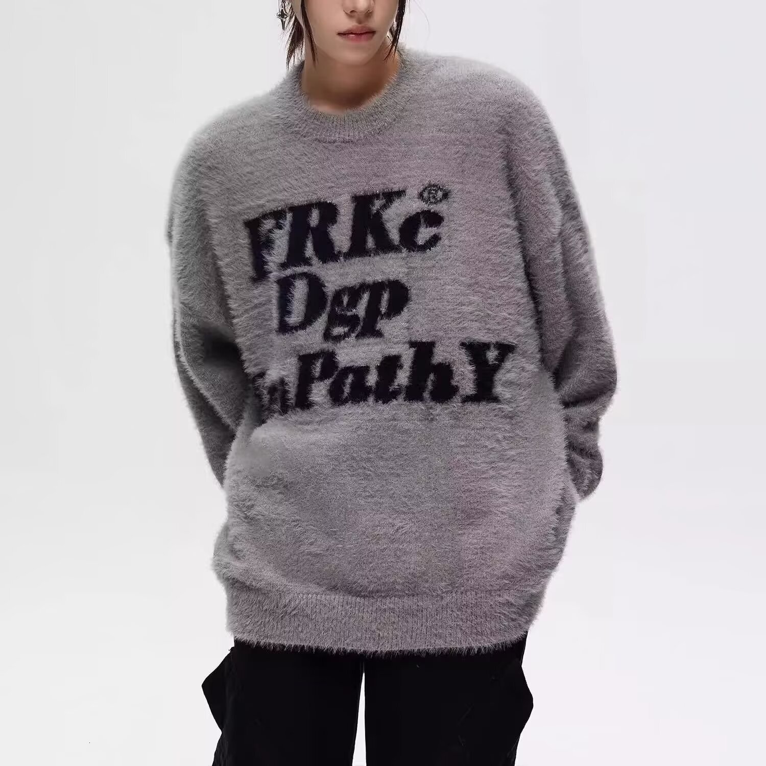 National Trend American Style Letter Print Mink Velvet Sweater Designer Sweater For Men Thickened High Street Couple Soft Knitted Top For Autumn And W