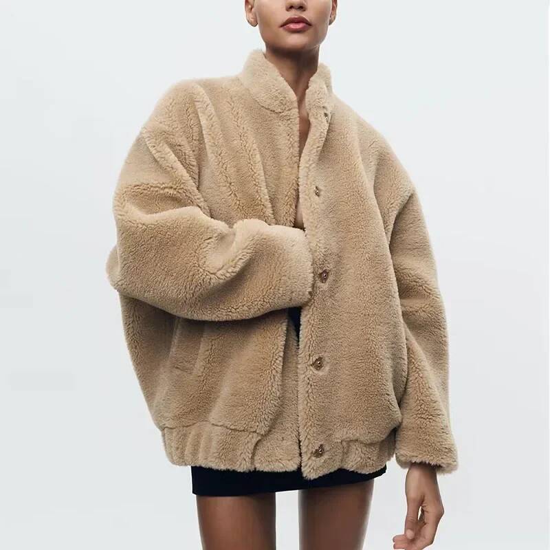 winter jacket women new autumn winter style women's fashion casual fleece pilot jacket with fur and leather integrated top