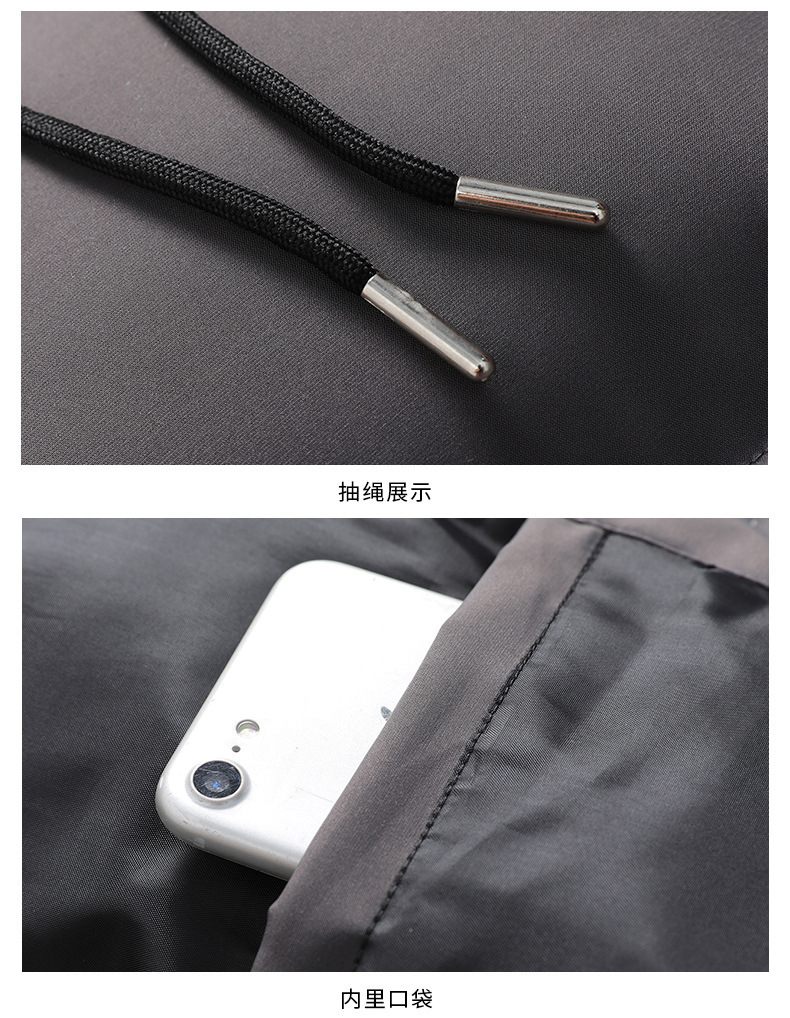 Men's Autumn Winter Thickened Black Cotton Padded Jacket, Detachable Hood Casual Coat, White T-Shirt Layering Quilted Design Warm Cotton Apparel 