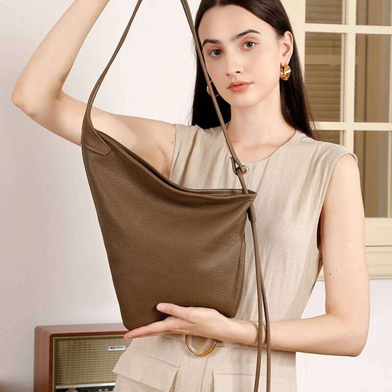 Hifashion Slouchy Genuine Leather Shoulder For Women 2025 Trend Designer Knotted Crossbody Bags Hobo Ladies Handbags