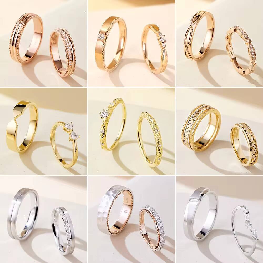 9K 10K 14K Gold Mossanite Diamond Ring Engagement Wedding Rings for Couples Variants VVS Moissanite 18K Gold