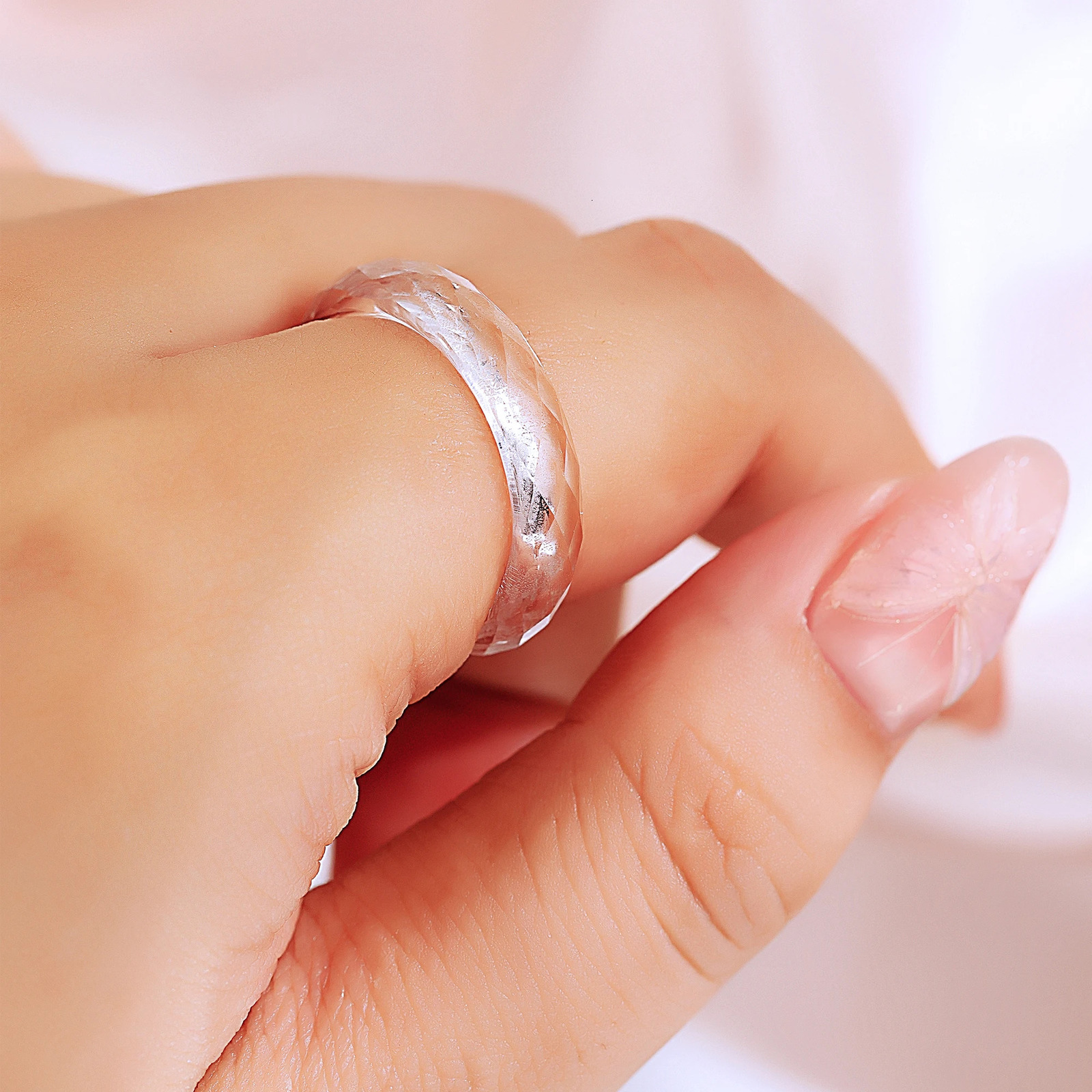 Eme jewe Lab Grown white Sapphire Ring Suitable For Daily Wear 251023