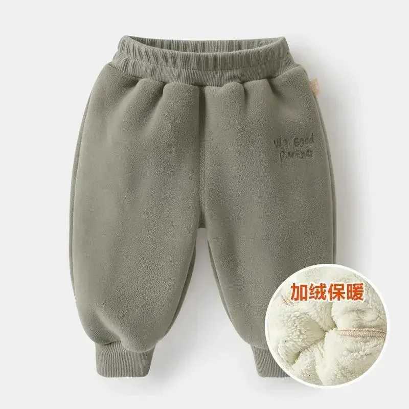 Baby Girls Boys Velvet Pants Toddler Kids Pant Infant Letter Trousers 2024 Autumn Winter Childrens Clothing CasualT251027