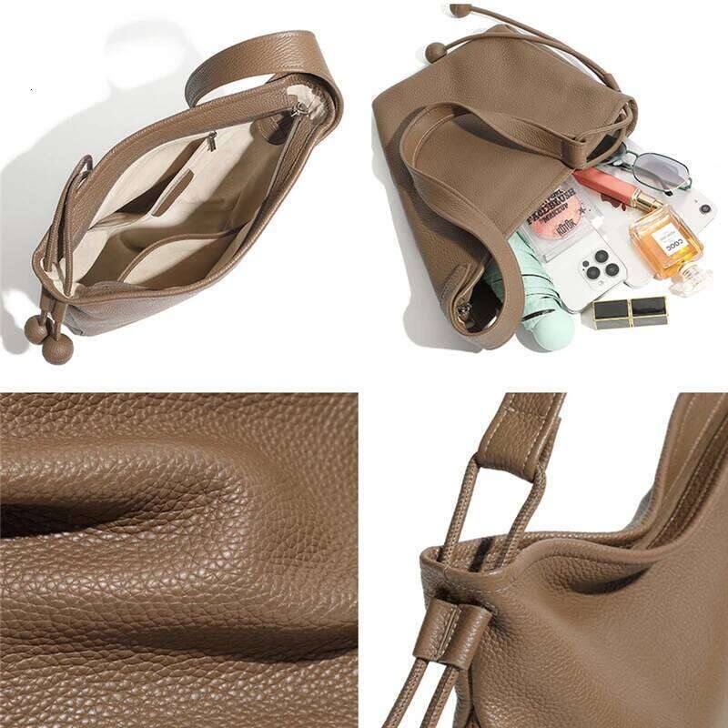 Burminsa Slouchy Genuine Leather Shoulder For Women New 2025 Designer Knotted Messenger Bags Hobo Ladies Handbags