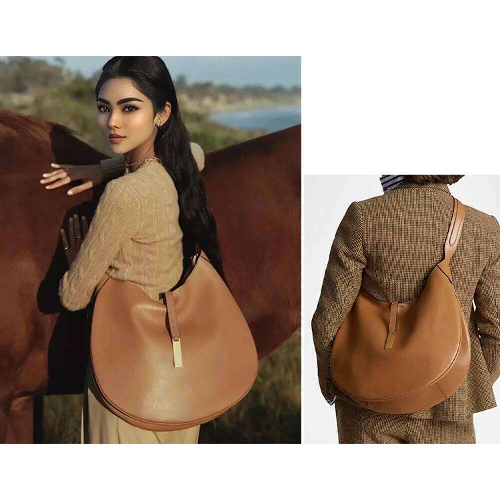 Women's Underarm Suede Dumpling Tote Trendy Handheld Crescent Bun