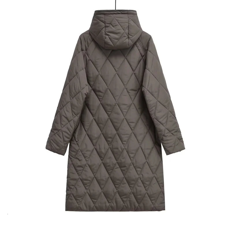 Cottonpadded Clothes Womens Autumn Winter Parkas Hooded Quilted Cotton Jacket Female Long Coat Streetwear Warm Overcoat 251027