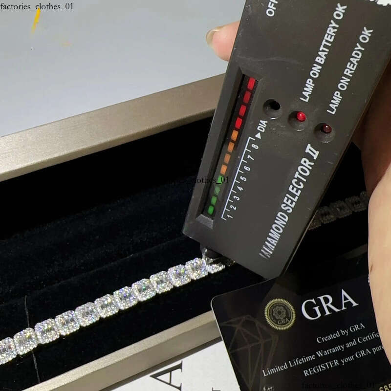 Sterling Sier Iced Out Dia Ready to Ship Vvs Moissanite Hip Hop Jewelry Tennis Bracelet