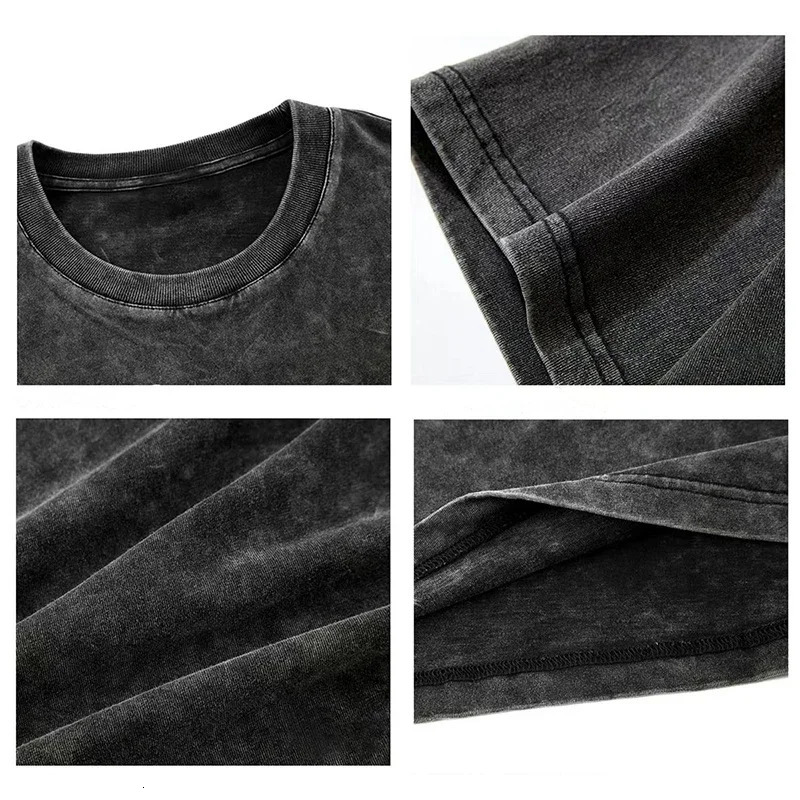 2025 Washed Vintage TShirts Street Hip Hop Retro Punk T Shirt women Harajuku Casual Cotton Short Sleeve Acid Wash TShirts tops 251027