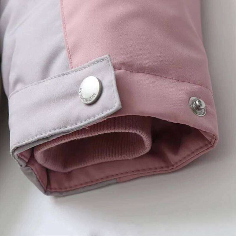 Winter Ski Suit Coat Thicken Jumpsuit Warm Children Jacket Waterproof Hooded Kids Baby Clothes 1-5Years