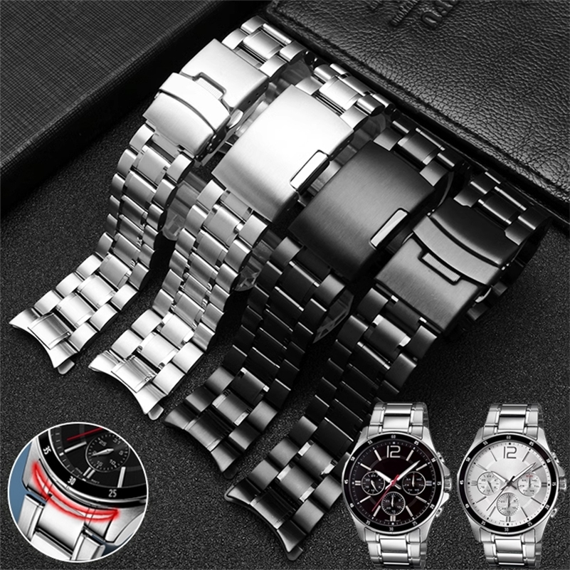 For Seiko Curved End Stainless Steel Strap Men 20mm 22mm High Quality Metal Watchband Watch Chain Bracelet 251027