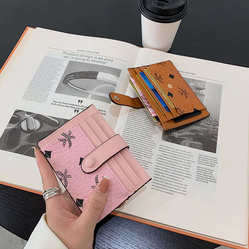 Trendy INS Style Holder Exquisite Autumn Winter Simple Buckle Small Wallet New Bank Card Case