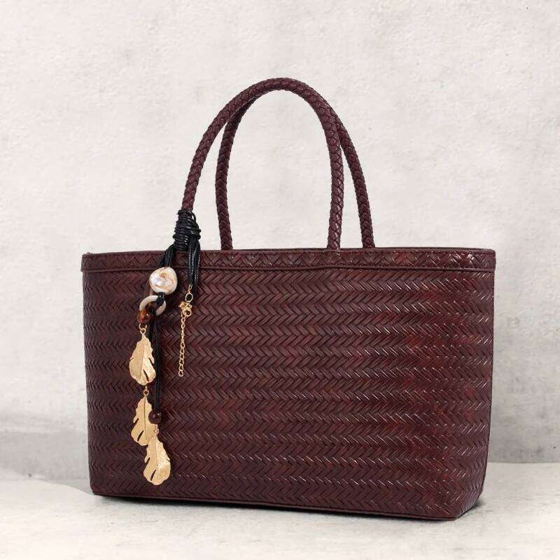 Tote Bags For Women Designer Handbag Purse 2025 New In PU Imitation Braided Emed Circuit Top Handle Underarm Shoulder