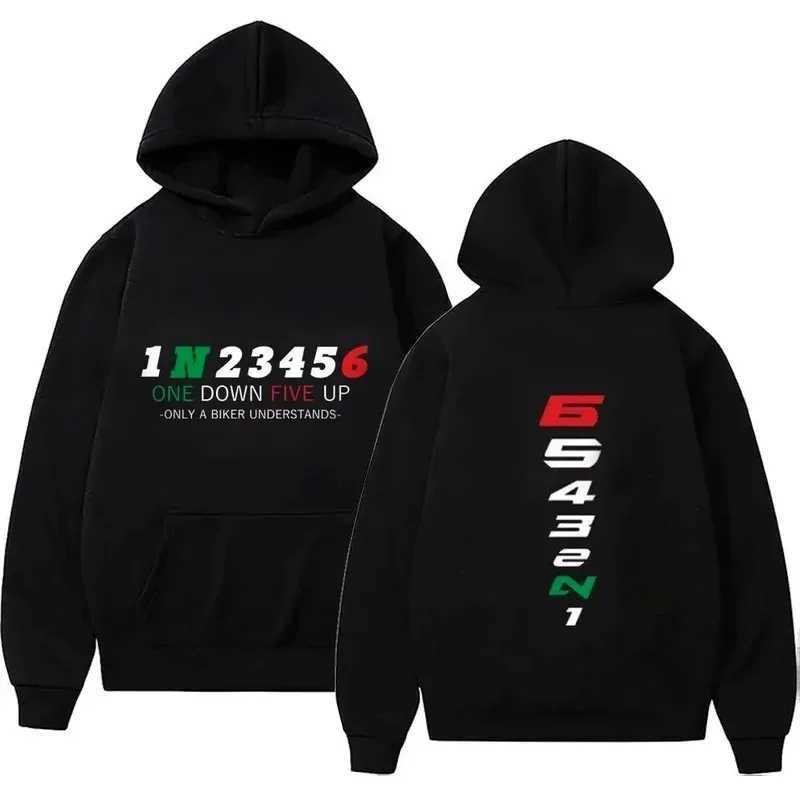 N23456 Motorcycle Gear Biker Heartbeat Print Mens Hoodies male Pullover Clothing Oversized Sweatshirts Graphic Women Tracksuit W251027