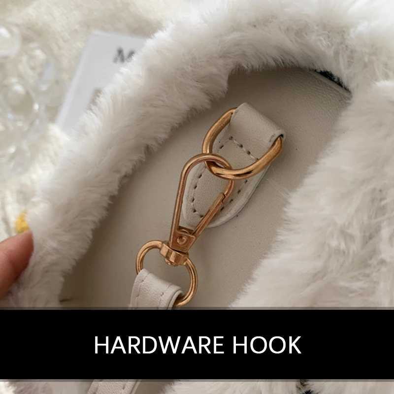 2025 autumn and winter new cute girl plush bag fashionable and versatile oneshoulder crossbody bag handheld mini bag Y251027