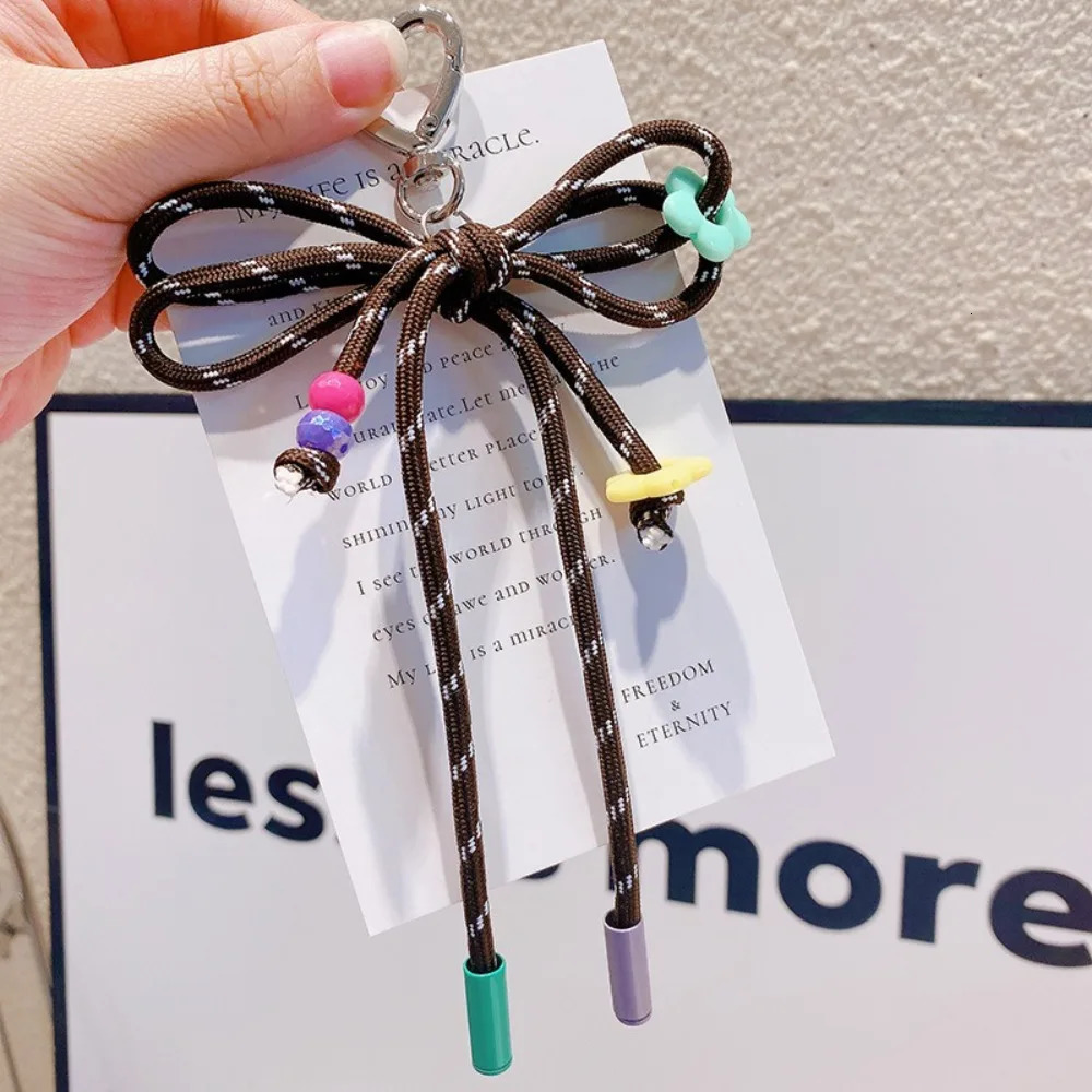 Fashion Nylon Rope Braided Keychain Creative Bag Pendant Colorful Rope String Sports Bag Charms Bag Accessories Couples Keychain 251021
