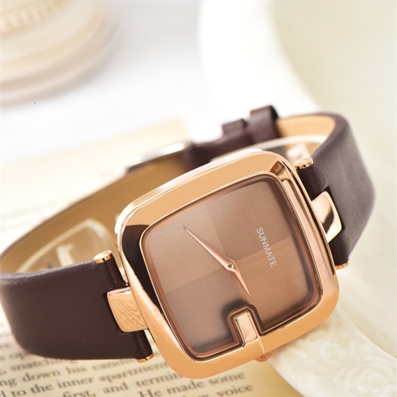 Elegant Ultrathin Nordic Minimalist Style Quartz Movement Womens Watch with Fashionable Genuine Leather Strap and Gift Box 251027