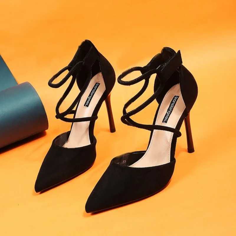 Luxury Womens Pumps Sexy Pointed High Heels Suede Thin Heel Shallow Mouth Womens Shoes Fi Banquet Shoes Zapatos De MujerXJ251027