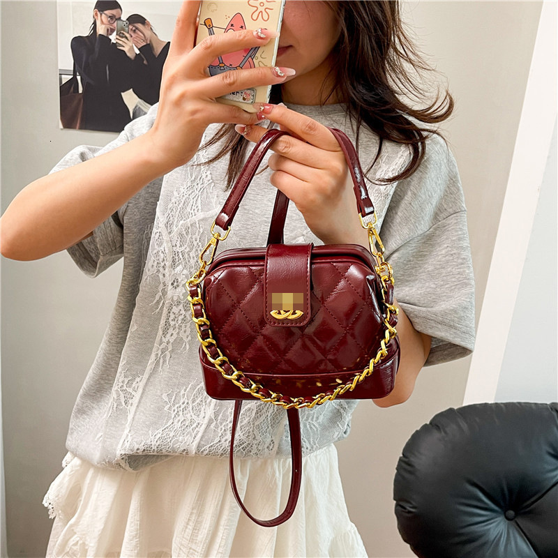 Free shipping designer bag Quilted Chain Embroidery Handbag New Niche Shell Bag Women Shoulder Crossbody Bag