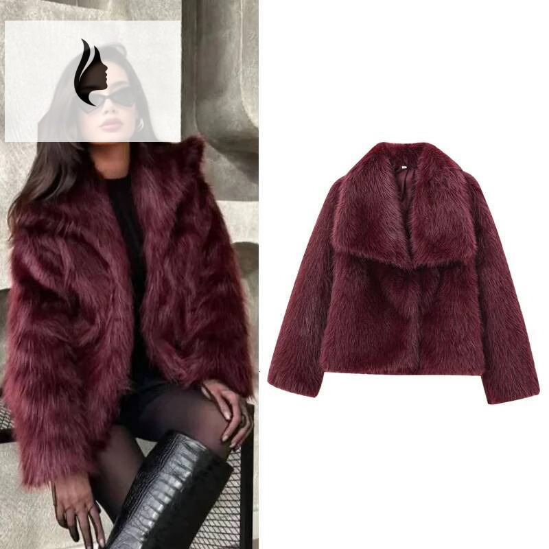 winter jacket women HXAO Women's Fur Coat Women 2024 Plush Bury Bomber Solid Crop Long Sleeve Jacket Warm Winter Woman Casual Coats