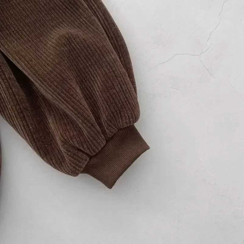 Spring and Autumn Baby Pants Winter Men and Womens Corduroy Plush Loose Lantern Pants Baby Solid Color Thickened Casual PantsT251027