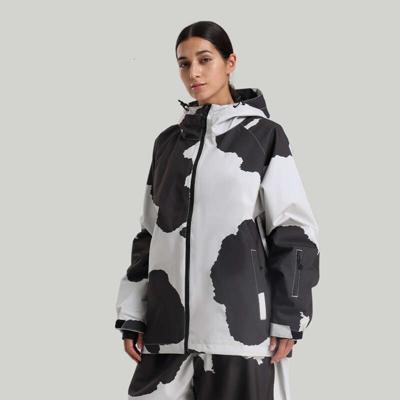 2526 New Women Solid Color Workwear Snowboard Windproof Waterproof Breathable Couple Professional Ski Suit Men