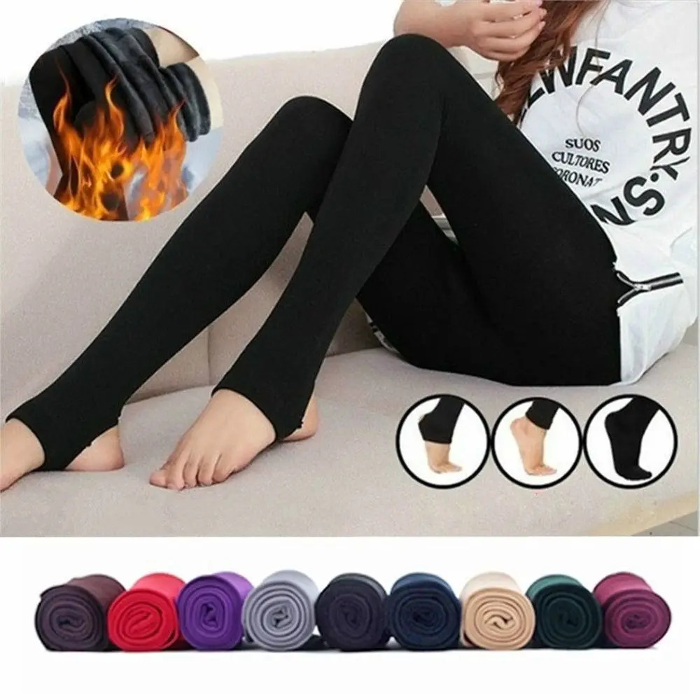 8 Colors Winter Thermal Womens Clothing Thick Pantyhos Stretch Pants Slim Leggings Warm Tights 251027