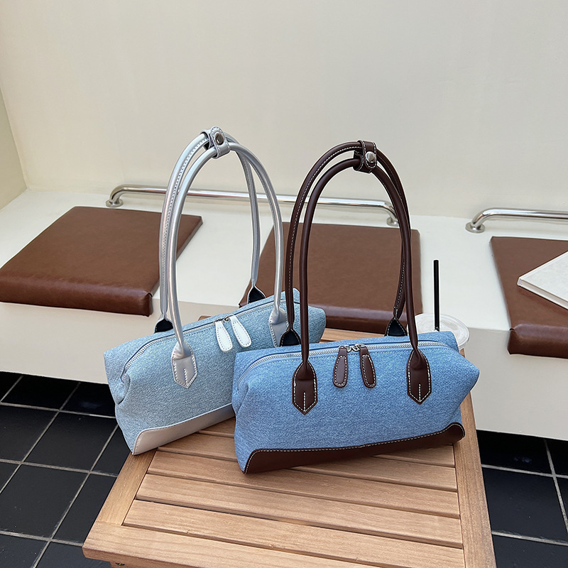Free shipping designer bag Denim Blue Bag Women New Shoulder Underarm Bag Simple Fashion Large Capacity Handbag Baguette Bag