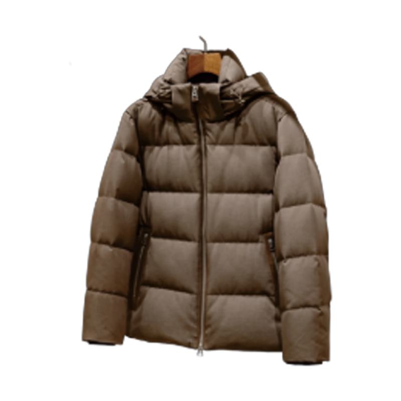Wankou white duck belly velvet winter men's high-quality hooded down jacket