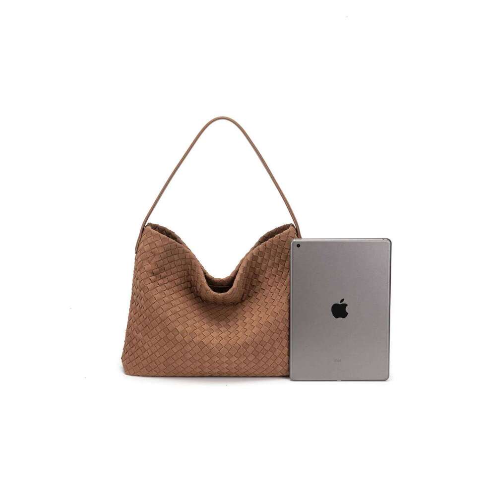 Women's Bags Trend 2025 Designer Bucket Bag Woven Suede Handbags And Purses Female Shoulder Bag
