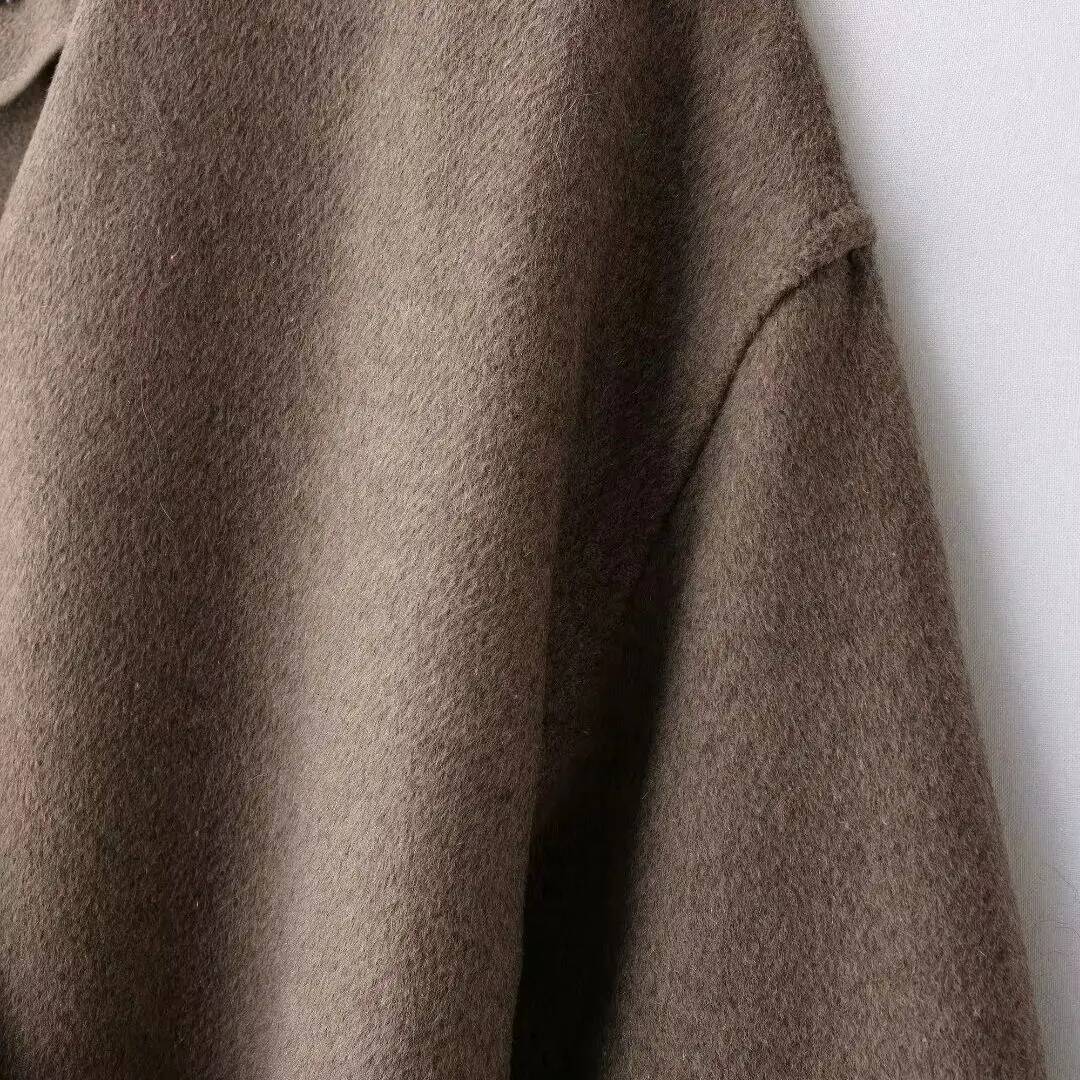 winter jacket women Women's Outerwear 2024 New Fashion With Belt Soft Top Elegant Chic Autumn/Winter Coat