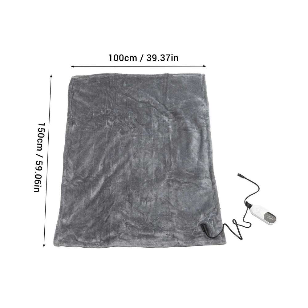 72W Heated Flannel 12V Electric for Travel Camping Car Heating Blanket 150x100CM 123