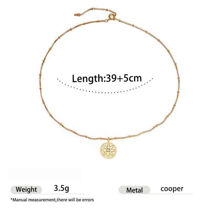 Gold necklace 18K gold-plated coin button pendant necklace fashionable and luxurious collarbone chain Valentine's Day gift heart necklace Designe