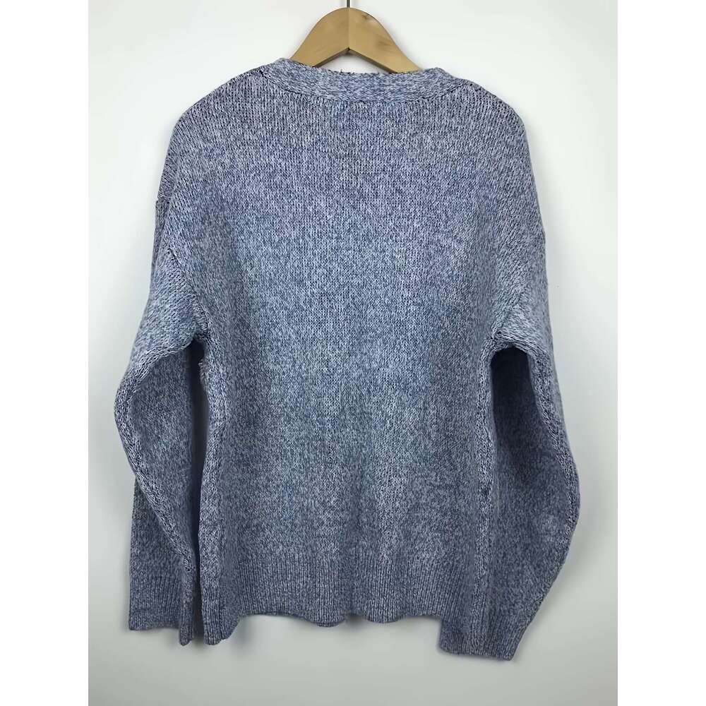 Cozy Cardigan Soft Women's V-Neck Cardigan | Cozy Sheep Print Mid-Stretch Long Sleeve Button Front Relaxed Fit Fall Winter Warm Pullover For Casu