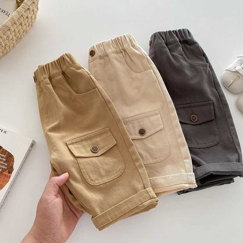 kids Casual Pants 05T Children Girls Cute Solid Color Loose Trousers Boys Thin Style Cargo PantsT251027