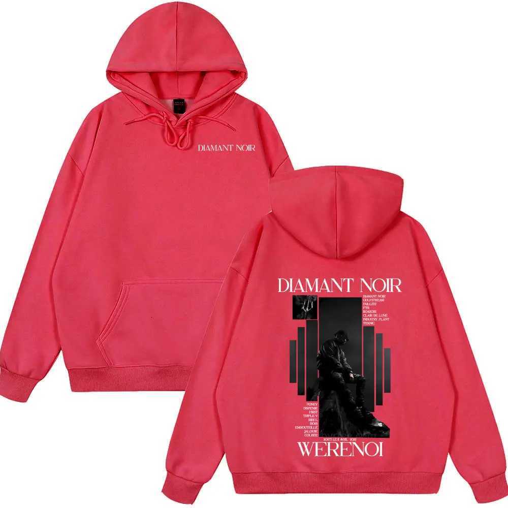 Casual hoodie by rapper WeRenoi Diamant black album mens hiphop hoodie retro streetwear W251027