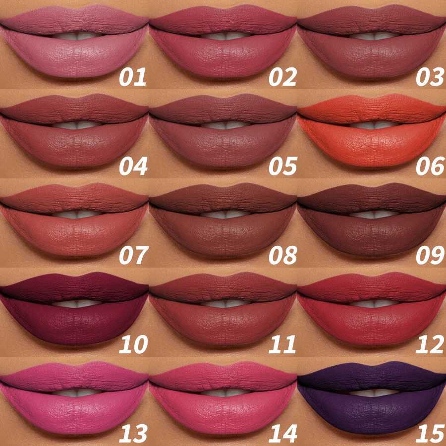 5Color Velvet Matte Lipstick Pencil Waterproof Red Brown Pink Long Lasting Lip Stick Korean Makeup Lip Tint Cosmetic Lipgloss W251027