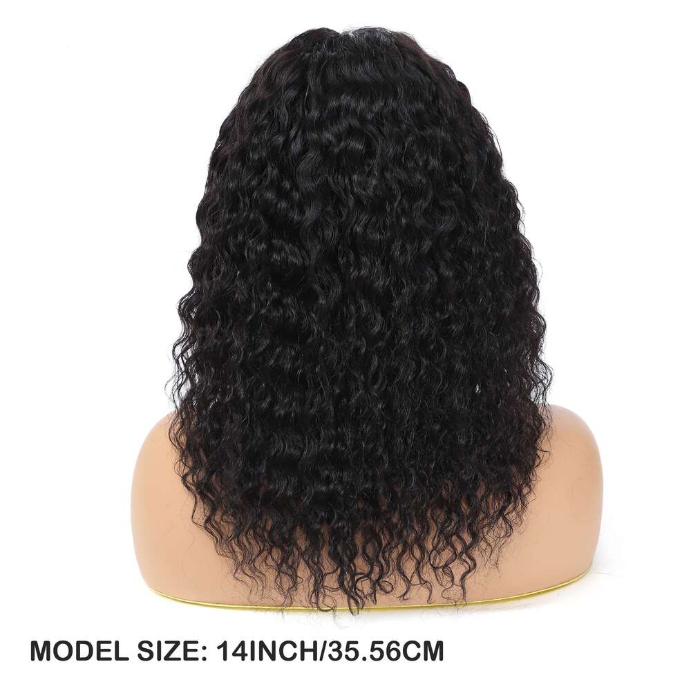 150% Density Deep Wave Human Front Wig 4X1 Lace Closure - Natural Color Voluminous Curly For, Elegant Style For Everyday & Special Ocns, Versatile Hai