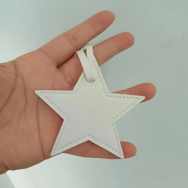 Star PU Leather Tassels Keychain Charms Tassels Fivepointed Star Tassels for Jewelry Making Key Chain DIY Craft Accessories 251021