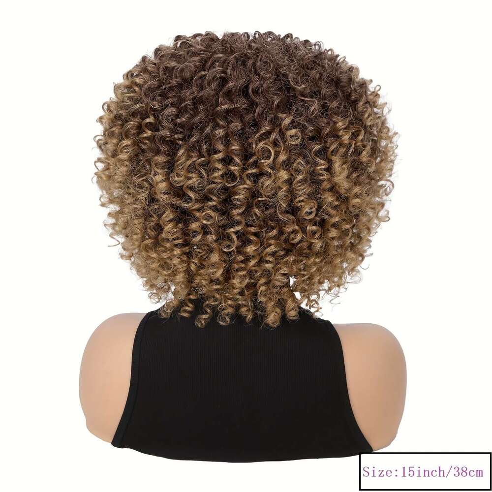 Women's Kinky Afro With Bangs Heat Resistant Synthetic Hair, Natural Look & Easy Maintenance, Beginner Friendly Everyday, Parties, Halloween, Cos