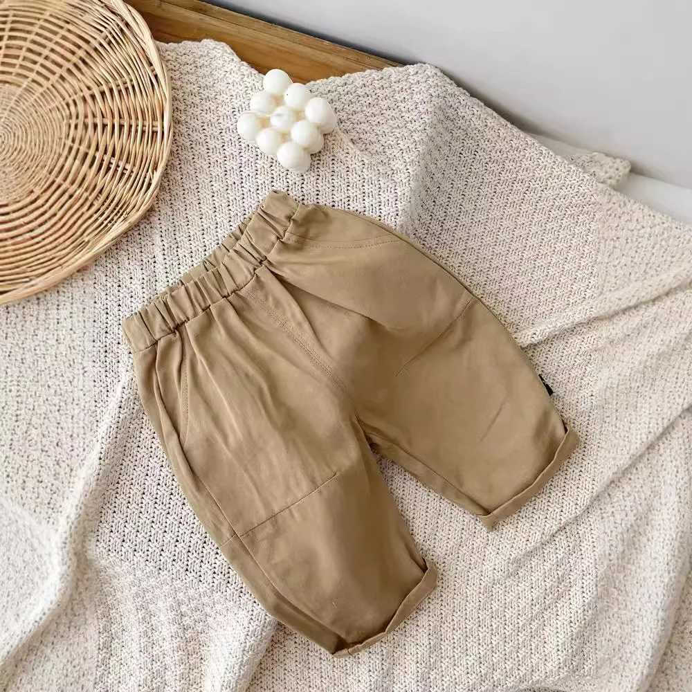 Baby Boys and Girls Casual Pants Infant Solid Color Comfortable Trousers With Pockets Fashion Kids Cargo Pants for 1 2 3 4 5YT251027