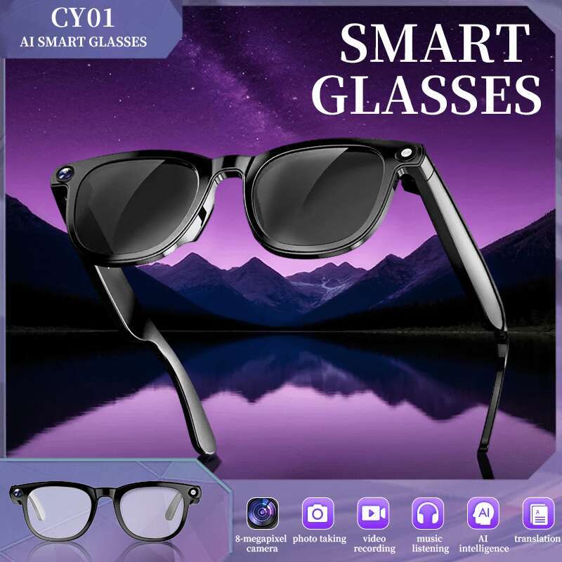 Youmeihalloween Gifts, New AI Voice Assistant Headphones, Video/Recording Translation, Wireless Call Suitable Both Men Women, 8Mp Ultra-Wide-Angle Cam