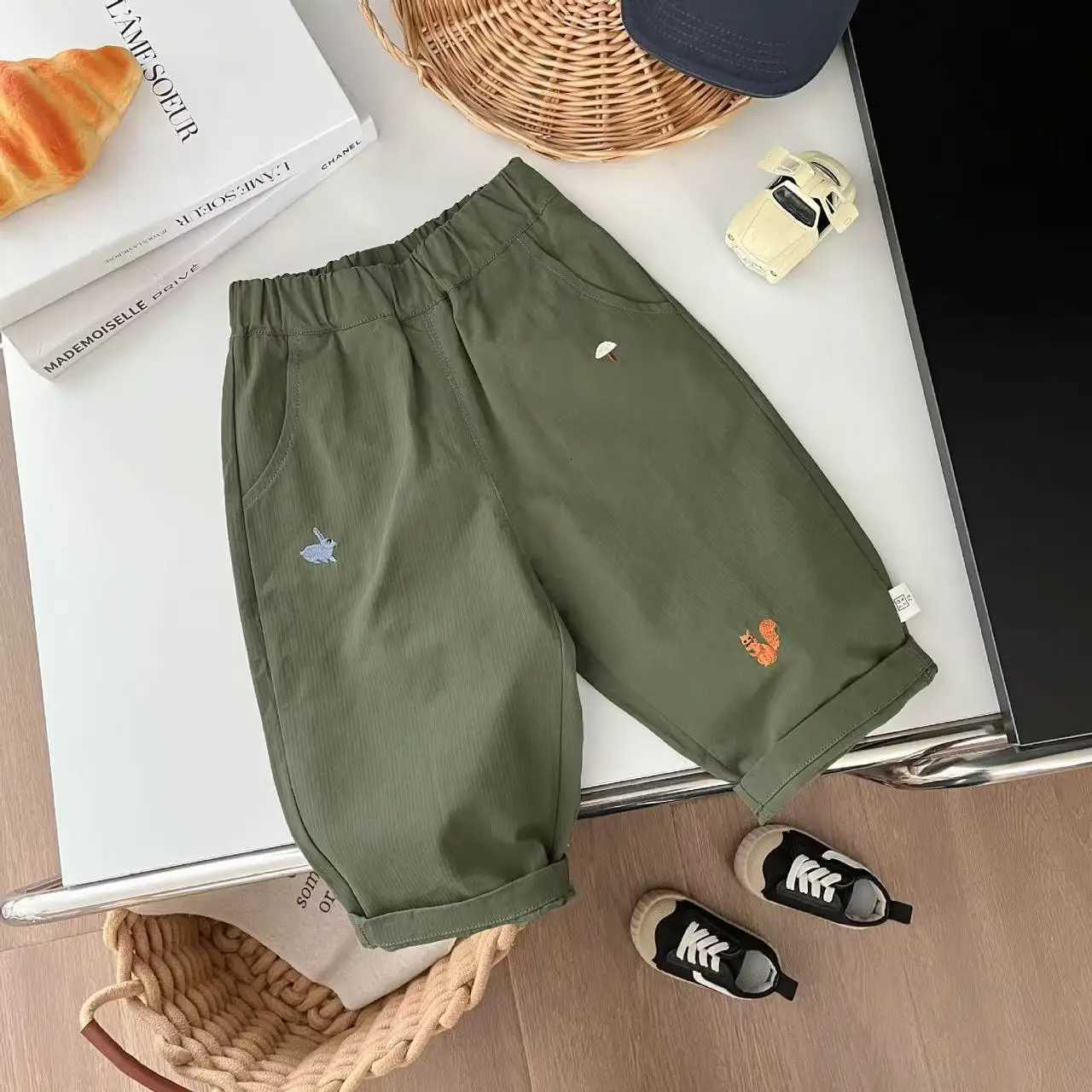 Childrens Wideleg Pants Korean Boys Loose Pants Autumn 2025 New Fashion All Match Baby Girls Casual Pants TrousersT251027