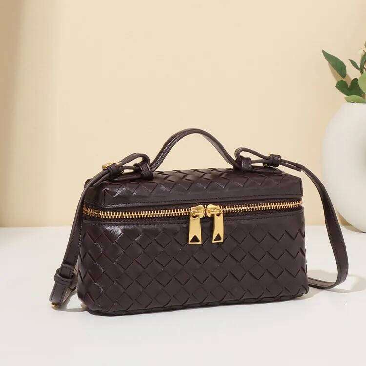Explosive Woven Lunch Box Bag, Women's Handbag, Versatile, Simple, Single Shoulder Diagonal Cross Bag