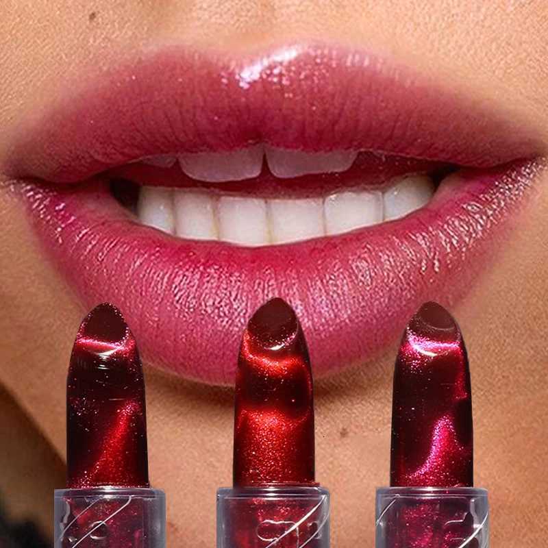 Moisturizing Cat Eye Lipstick Mirror Glitter Metallic Lipstick Diamond Pink Pearl Sparkling Lip Gloss Color Changing Lips Makeup W251027