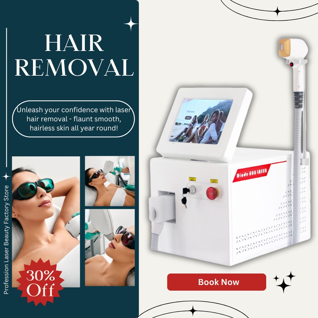 Latest Diode Laser Hair Removal Device Three Wavelength Long Power, High Configuration Painless Permanent 808nm 1064nm 755nm