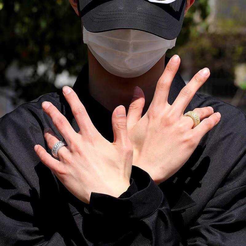 Jewellery Fashion Selling 925 Silver Ring Unisex Moissanite Wedding Engagement Moissanite Ring