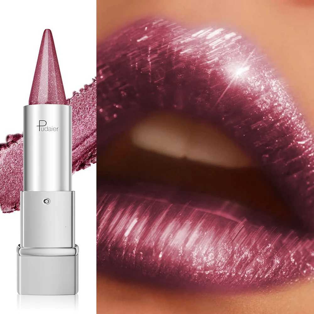 Alluring Purple Pearl Lipstick waterproof and longlasting with a metallic texture featuring a shimmering effect on the lips W251027